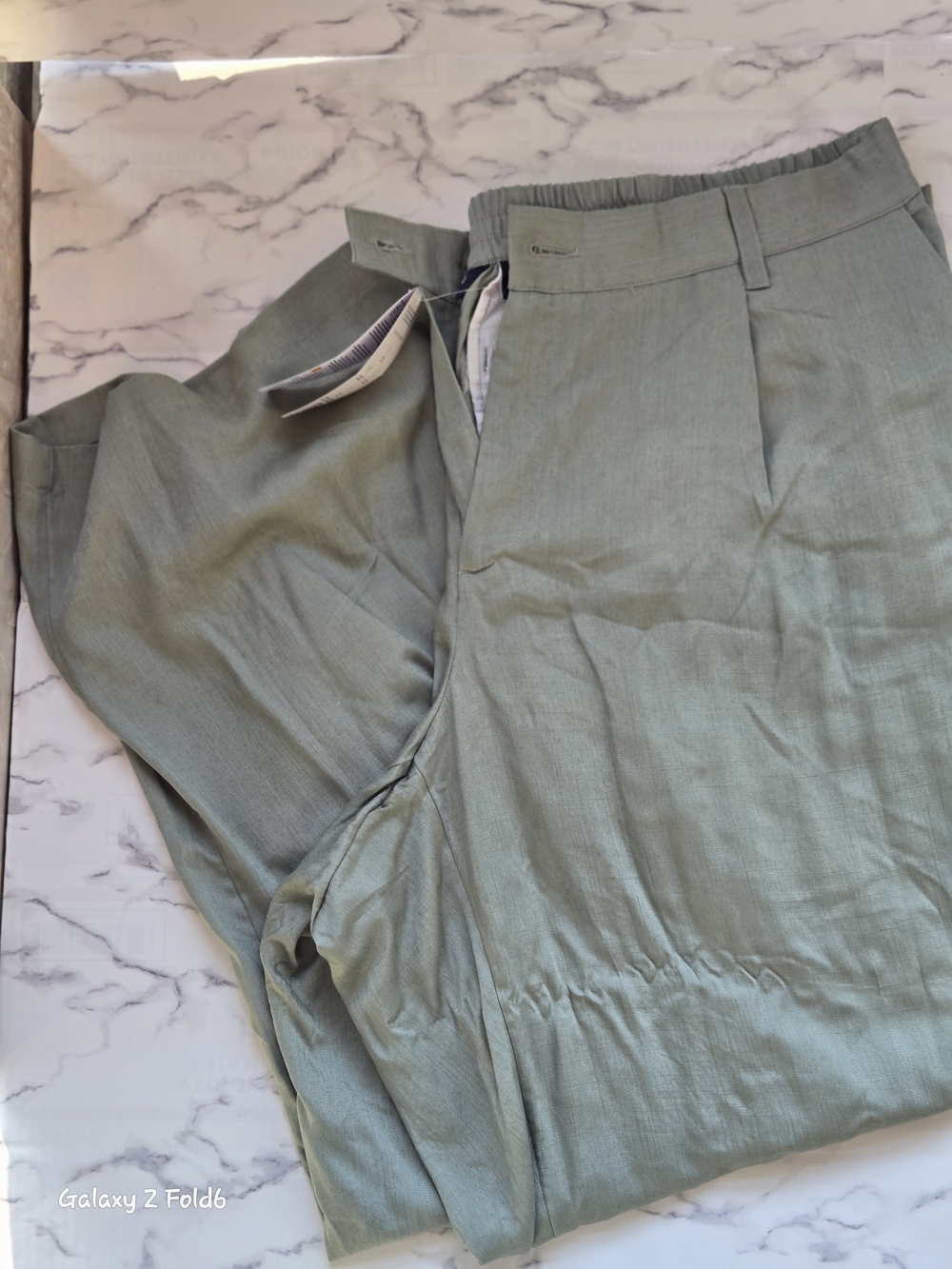 Lands' End Straight Leg Pants in Sage Green
